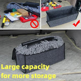 NNEOBA Large Anti Slip Car Trunk Organizer Soft Felt Storage Box Grey