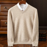Men's Merino Wool V-Neck Sweater