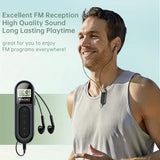 NNEOBA FM Rechargeable Pocket Radio Black