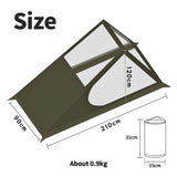 NNEOBA Airy 1 Mesh Tent Backpacking Shelter with Dual Doors Green