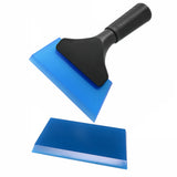 Window & Car Ice Scraper with Spare Rubber Blade – Glass Squeegee, Snow Shovel & Water Wiper Cleaning Tool