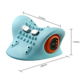NNEOBA Electric Neck Stretcher Pulse Cervical Traction Pillow EMS Massage Blue
