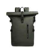 NNEOBA Expandable Waterproof Backpack Roll-Up Design with USB Charging Port Green