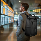 Expandable Roll-Top Laptop Backpack – Water-Resistant Travel & Business Backpack