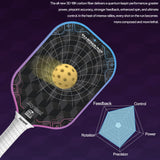 18K Raw Carbon Fiber Thermoformed Pickleball Paddle – 14mm Foam Core