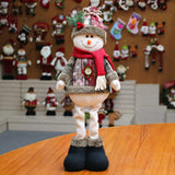NNEOBA Cheerful Christmas Dolls Set - Reindeer, Snowman, and Santa Claus Standing Dolls