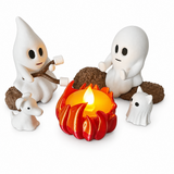 1 Set Halloween Ghost Campfire Decor with Dog & Cat Figures