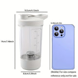 NNEOBA 13.53 Oz Portable Electric Self-Stirring Cup USB Bottle White