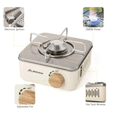 NNEOBA 2800W Portable Camping Gas Stove High Firepower Cassette Furnace White