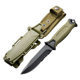 NNEOBA High-Hardness Fixed Blade Knife Green
