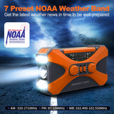 NNEOBA Emergency Hand Crank Solar Radio Orange