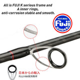 NNEOBA Inshore Squid Fishing Rod 2.59m Carbon Fast Action Rod Black
