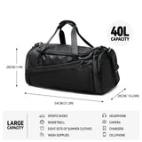 NNEOBA 40L Foldable Sports Gym Travel Duffel Bag Black