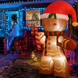 NNEOBA 2.2m LED-Lit Gingerbread Man Inflatable