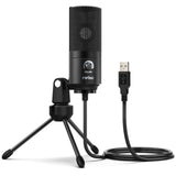 NNEOBA USB Condenser Microphone with Gain Control Metal Recording Mic