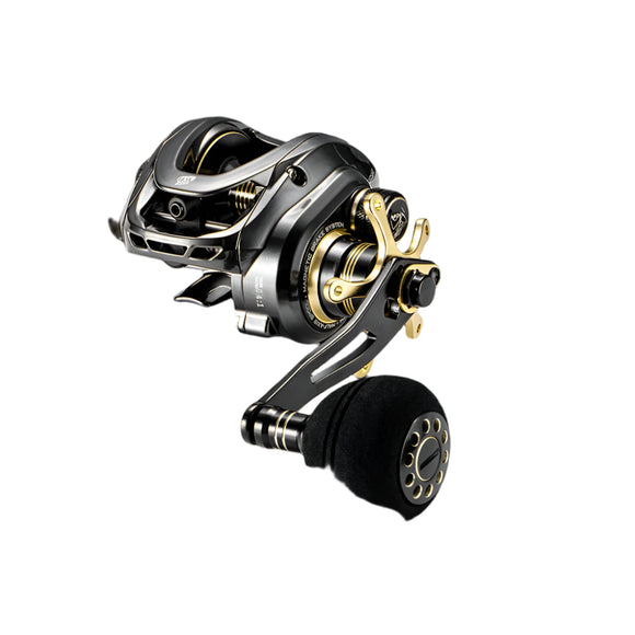 NNEOBA Right-Handed Fishing Reel 10BB Power Handle Deep Spool Black