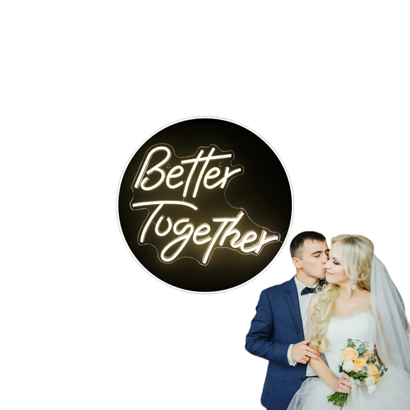 NNEOBA Better Together LED Neon Sign Light - Warm White (42x33.5cm)