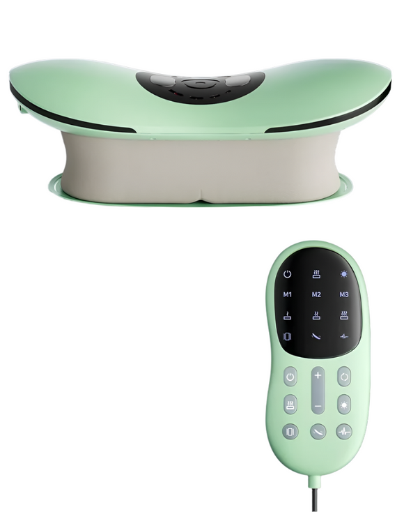 NNEOBA Rechargeable Electric Lumbar Traction Massager Adjustable Vibration Green