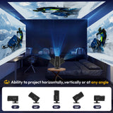 NNEOBA HY320 Mini Projector – 4K Support WiFi6 BT5.0 180° Rotatable Portable Cinema
