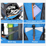 NNEOBA 70L Camping Backpack Tear-Resistant Rucksack Blue