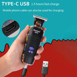 NNEOBA Hair Trimmer for Men 0mm T-Blade Electric Clipper Beard Razor Black