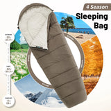 NNEOBA Mummy Sleeping Bag Lightweight Polyester Fill Brown