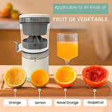NNEOBA USB Rechargeable Electric Fruit Juicer Single Auger Juice Extractor White