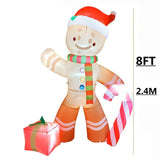 NNEOBA 2.4M Christmas Inflatable Gingerbread Man with LED Decorations