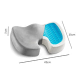 NNEOBA Gel Memory Foam Cushion Non-Slip Coccyx Support Pad Grey