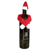 A-02(22x21cm) Creative Christmas Wine Bottle Set Golden Velvet Dress Wine Bottle Covers Sleeve Santa Snowman Xmas New Year Dinner Table Decor