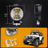 NNEOBA Round LED Work Light 4-Inch Spot Flood Beam