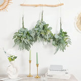 15pcs Mixed Willow & Silver Artificial Eucalyptus Stems & Leaves