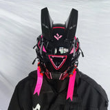 Cyberpunk Mask Led Hair Festival Halloween Christmas Cosplay Helmet Party Gift For Adults
