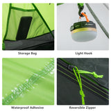 NNEOBA 2-Person Double-Layer Camping Tent Waterproof Backpacking  Green