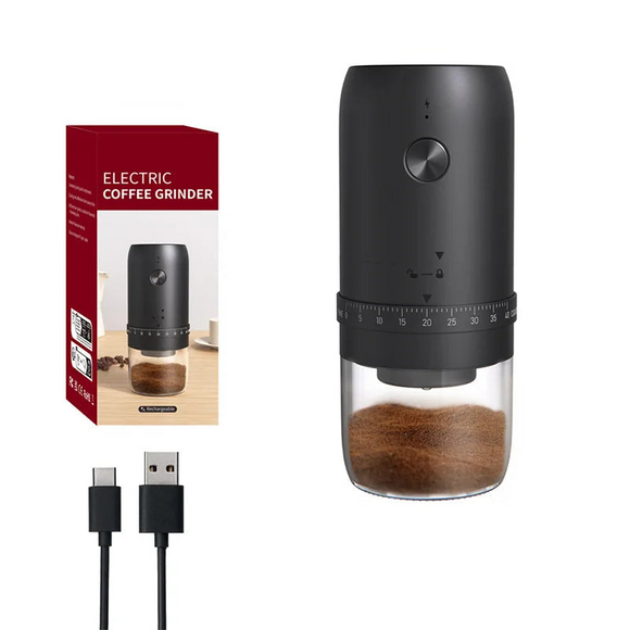 NNEOBA 1800mAh Electric Coffee Grinder 40 Level Adjustable Burr Grinder Black