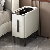 NNEOBA Smart White Bedside Table: Space-Saving & Stylish Storage Solution