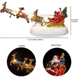 Santa Claus Sleigh with Reindeer LED Decoration