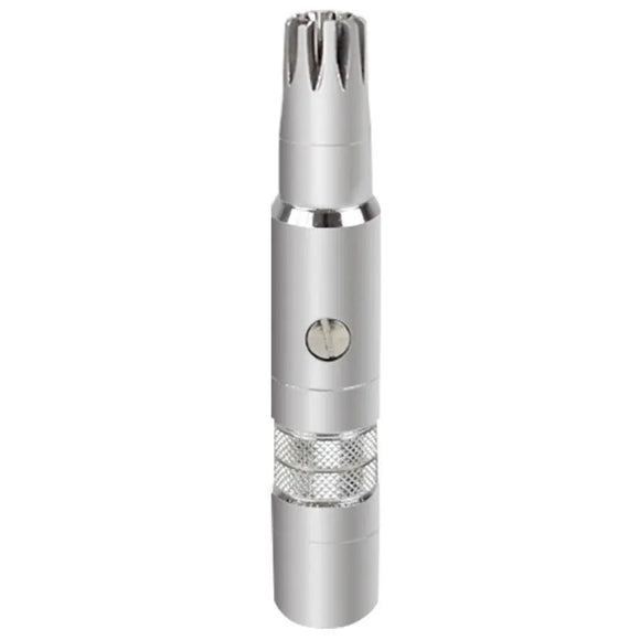 NNEOBA Smooth And Clean Stainless Steel Manual Nose Hair Trimmer for Men Silver
