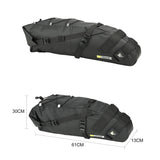 NNEOBA Waterproof 10L Bike Saddle Bag Foldable Rear Pannier Black