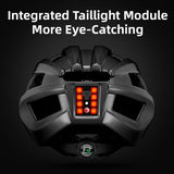 NNEOBA Bicycle Helmet with USB Rechargeable Rear Light Titanium