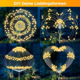 Solar Lights for Outdoor Garden 60/200/420LED Dandelion Lighting Stake Solar Firework Light for Christmas Halloween Lawn Decor