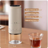 NNEOBA 1500mAh Portable Electric Coffee Grinder USB Rechargeable White