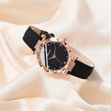 NNEOBA Luxury Women’s Rhinestone Quartz Watch Set (5-Piece)