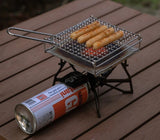 NNEOBA Stainless Steel Folding Toast Grill Net Gas Stove Grill Silver