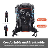 NNEOBA 40+5L Climbing Backpack Black
