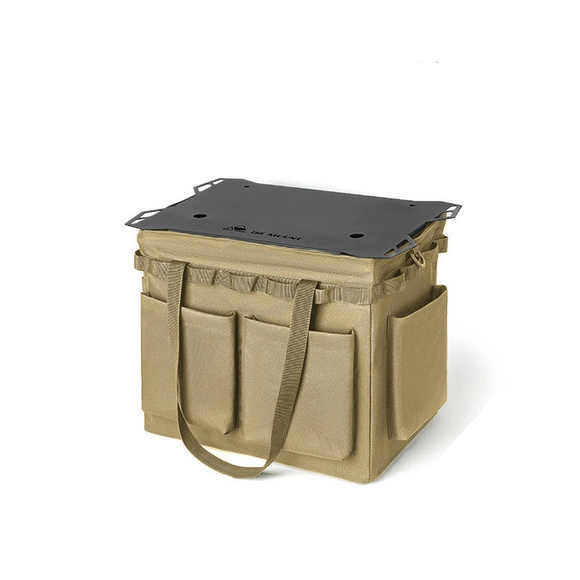 NNEOBA Multi-Functional Canvas Bag with Built-in Table Khaki