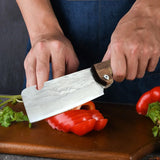 NNEOBA Folding Forged Cleaver Knife Brown