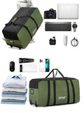 NNEOBA Wheeled Outdoor Travel Storage Bag Green