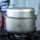 NNEOBA Titanium Camping Cookware Set Grey