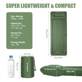 NNEOBA Inflatable Sleeping Pad with Built-In Pump Army Green
